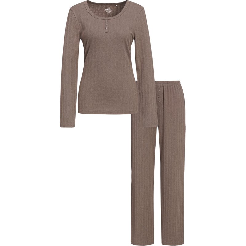 Damen Schlafanzug mit Ajour-Muster