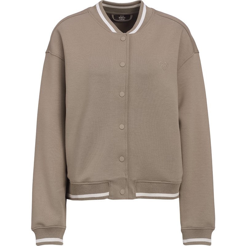 Damen Sweatjacke mit Druckknöpfen