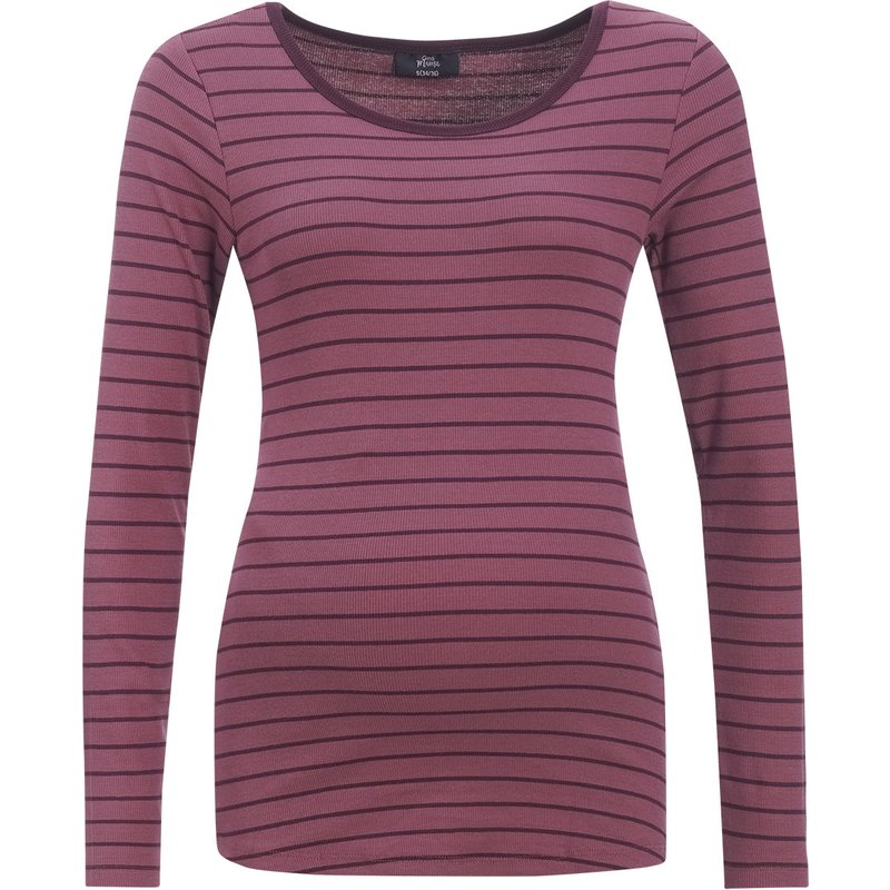 Damen Umstands-Langarmshirt im Ringel-Look