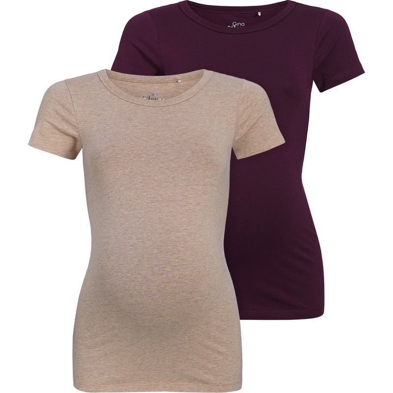 2 Umstands-T-Shirts im Basic-Look