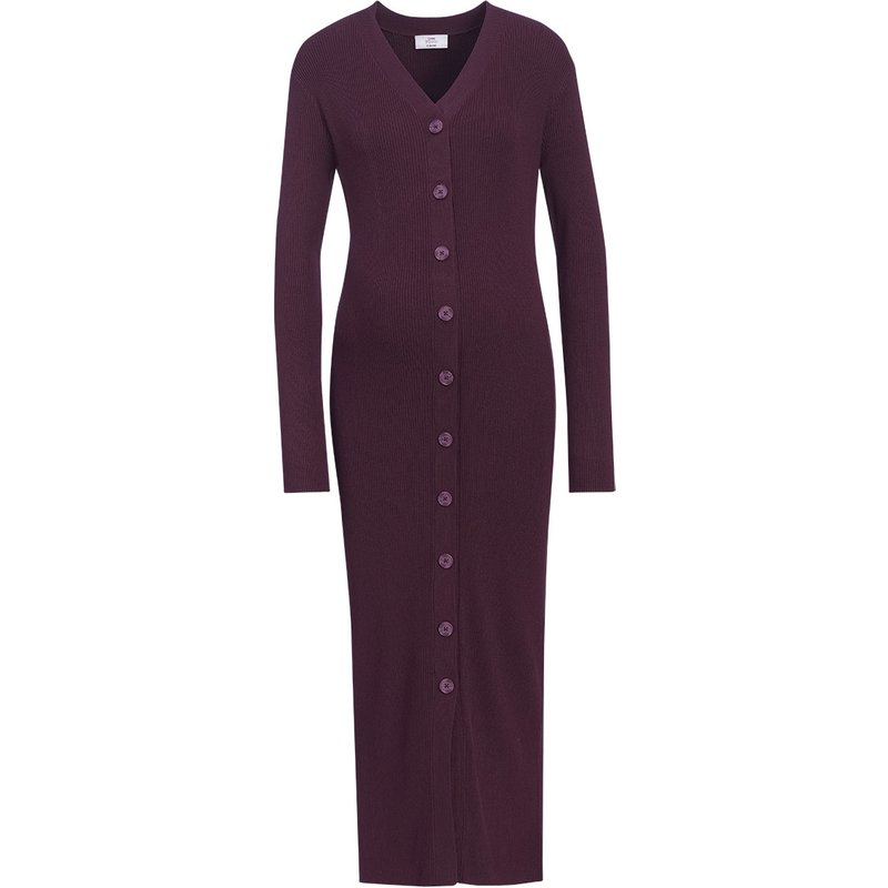 Damen Umstands-Strickkleid mit Knopfleiste