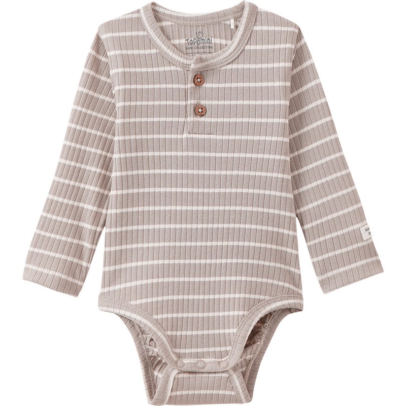 Baby Langarmbody mit Rippstruktur