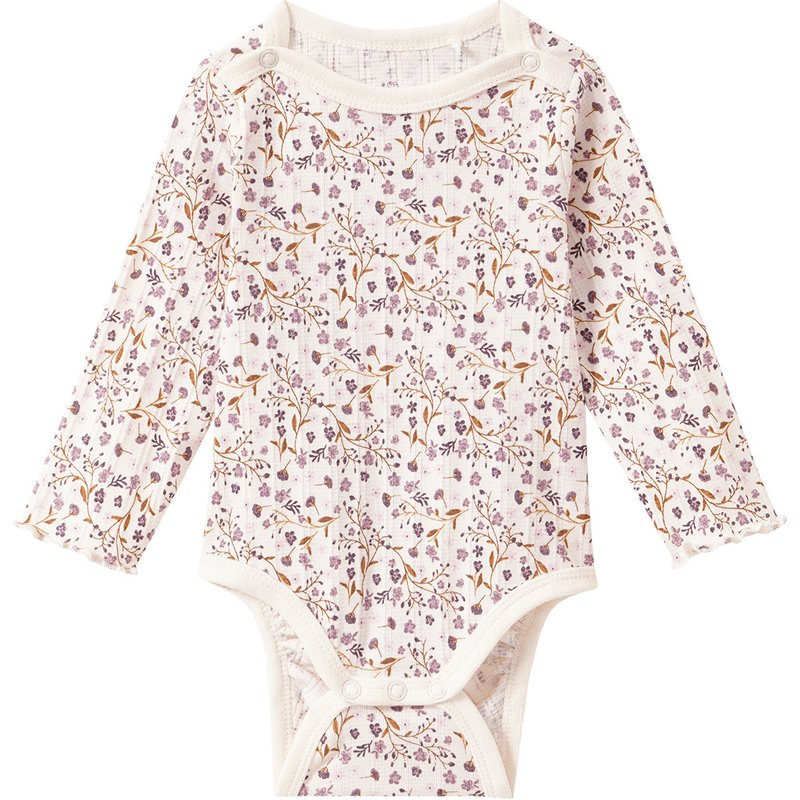 Baby Langarmbody mit Blümchen