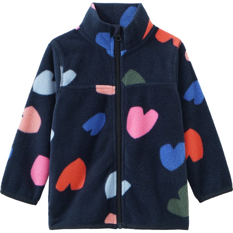 Mädchen Fleecejacke mit Herzen