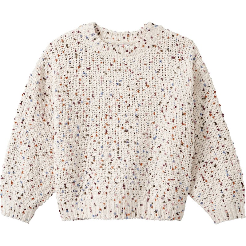 Mädchen Strickpullover mit Noppengarn