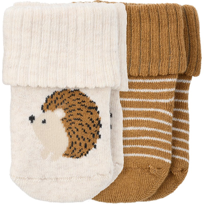 2 Paar Newborn Socken mit Umschlagbündchen