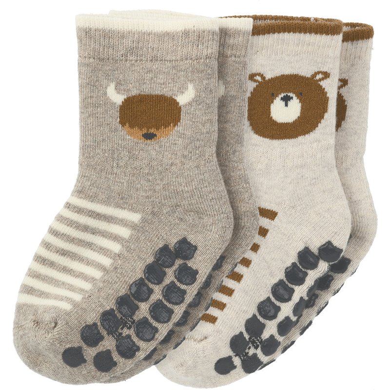 2 Paar Baby Stoppersocken mit Motiven