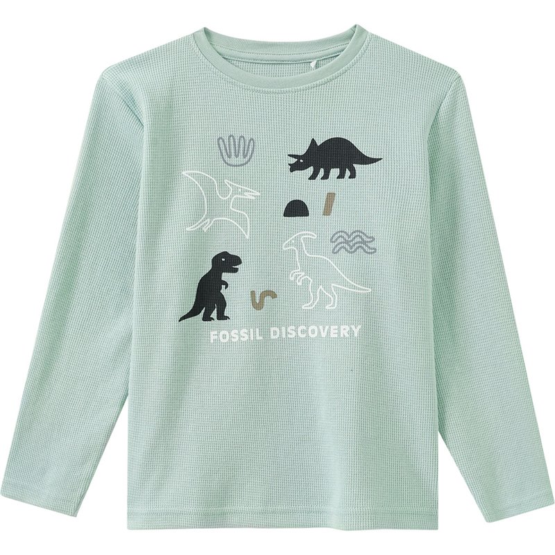 Jungen Langarmshirt mit Waffelstruktur