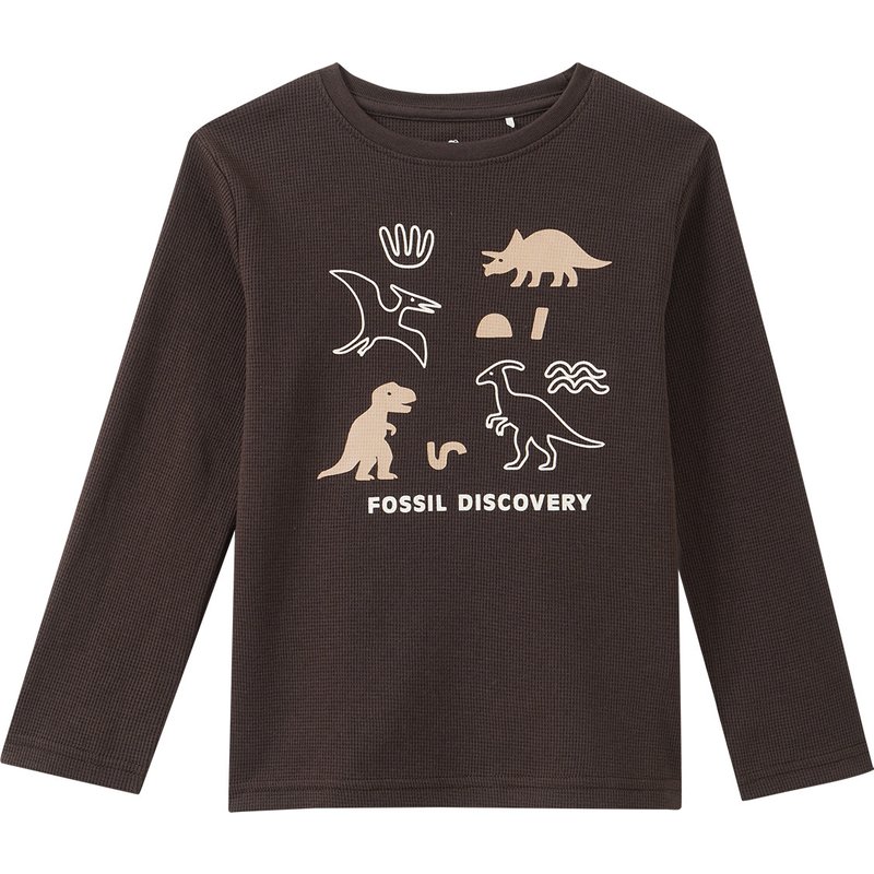 Jungen Langarmshirt mit Waffelstruktur