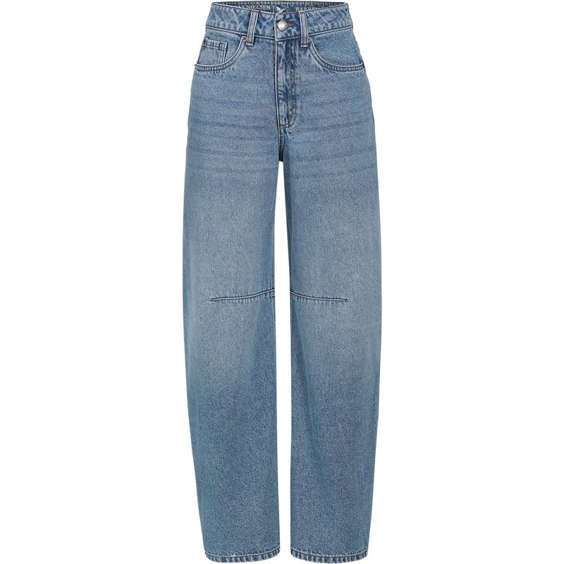 Damen Barrel-Jeans in Denim-Optik
