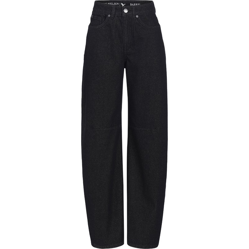 Damen Barrel-Jeans in Denim-Optik