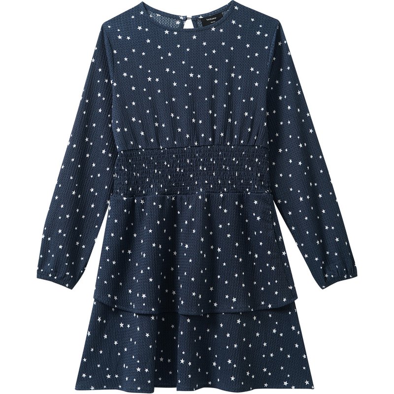 Mädchen Kleid mit Sternen-Allover