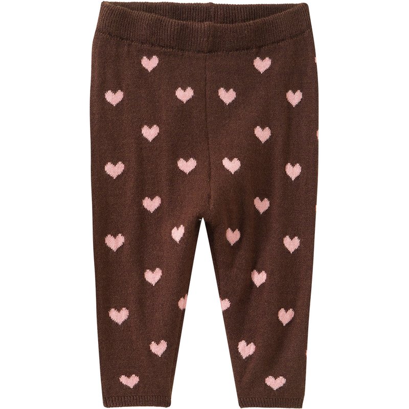 Baby Strickleggings mit Herzchen-Allover