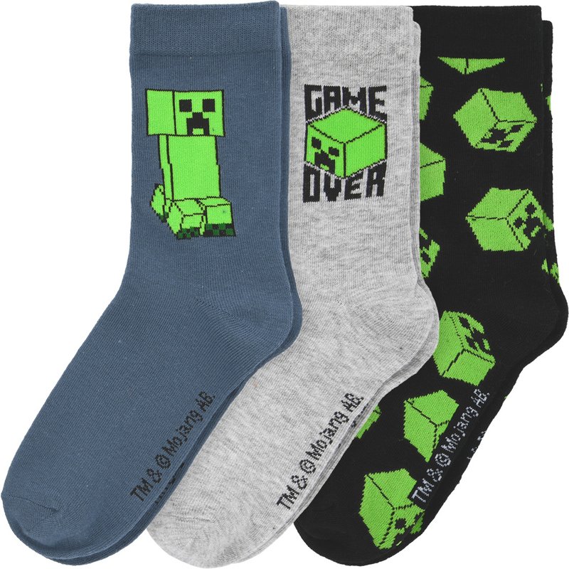 3 Paar Minecraft Socken im Set