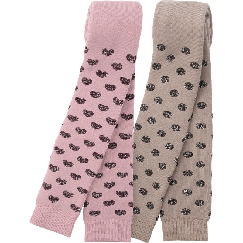 2 Mädchen Frottee-Leggings mit Effektgarn