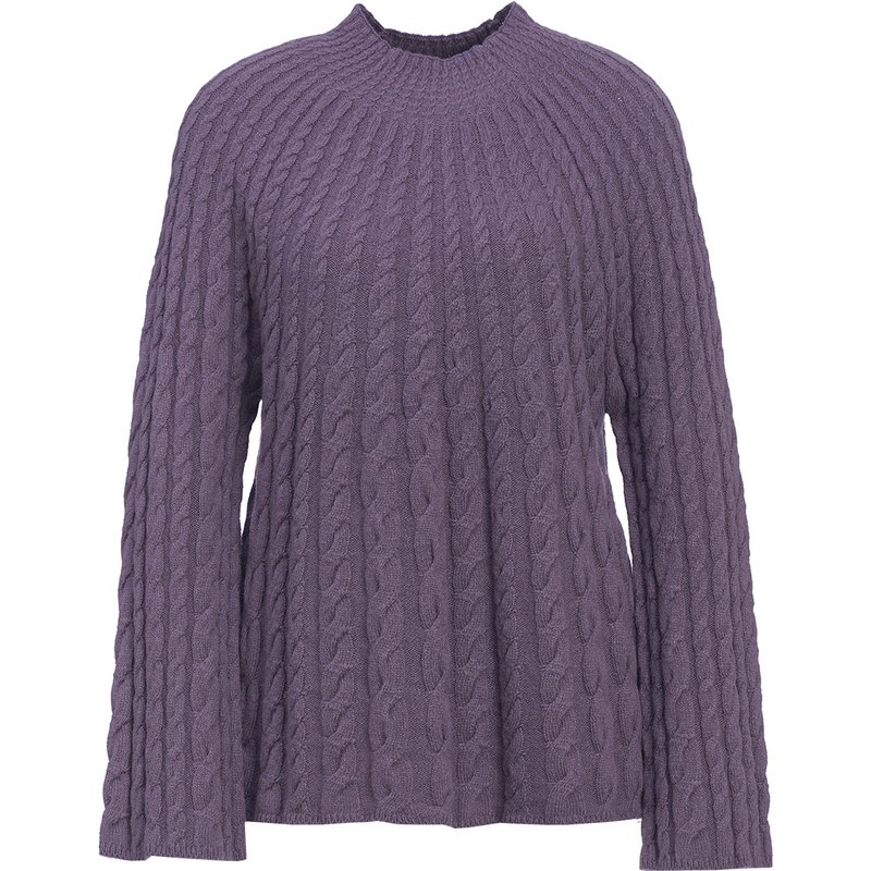 Damen Strickpullover mit Zopfmuster