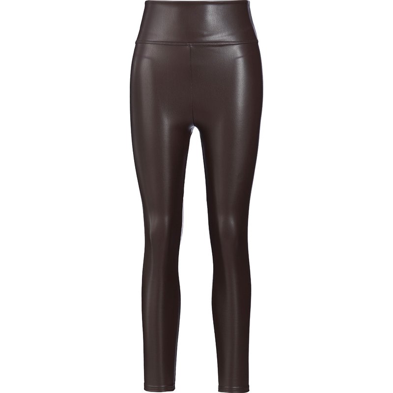 Damen Thermo-Leggings in Leder-Optik