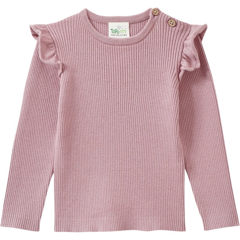 Baby Strickshirt mit Rippstruktur