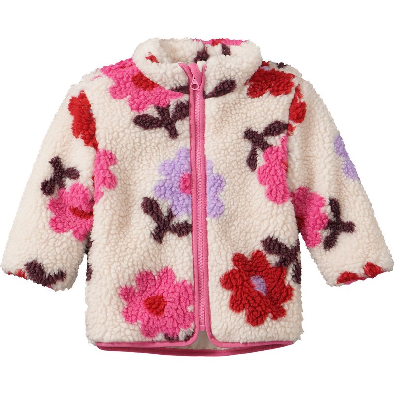 Baby Teddyjacke mit Blumen-Motiven