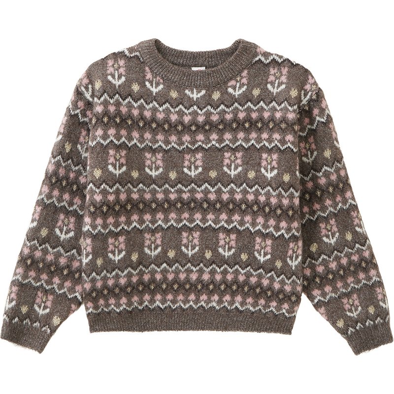 Mädchen Strickpullover mit Effektgarn
