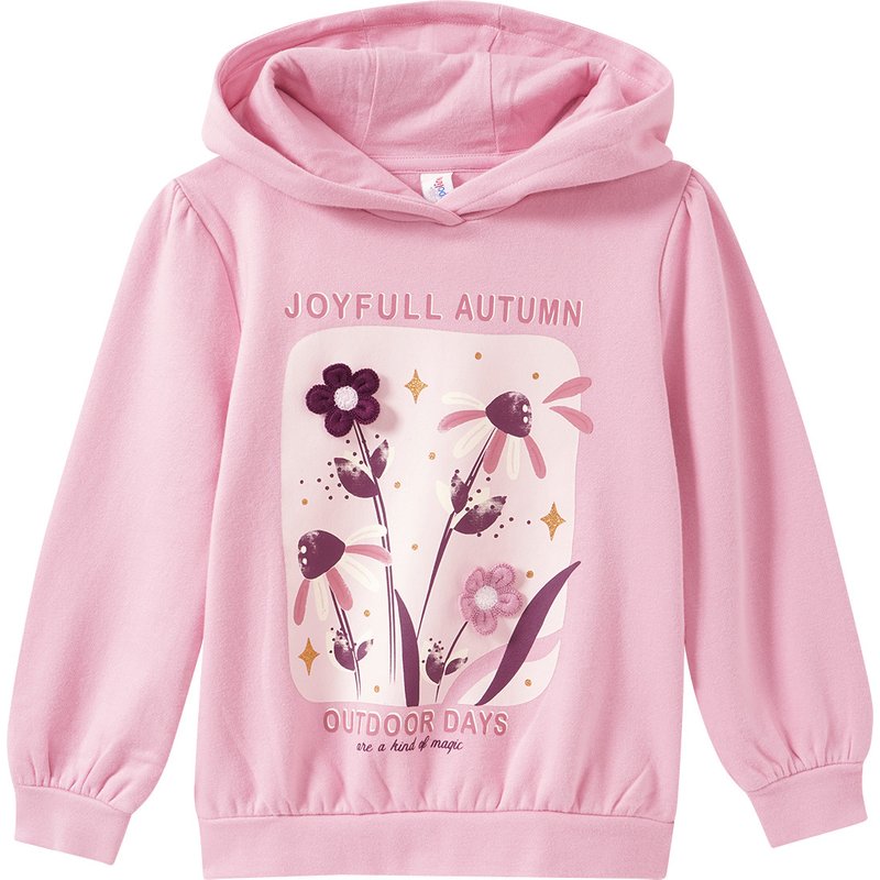 Mädchen Hoodie mit Blumen-Print