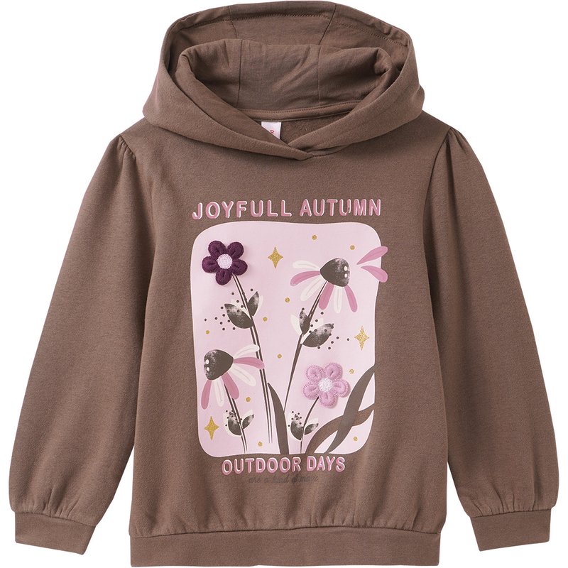 Mädchen Hoodie mit Blumen-Print