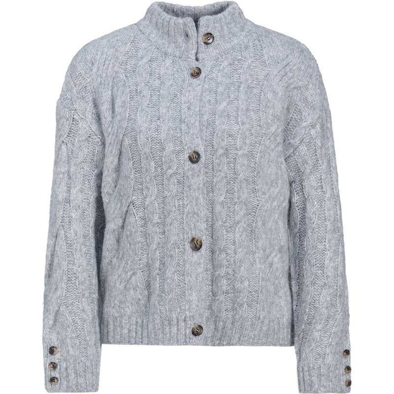 Damen Strickjacke mit Zopfmuster