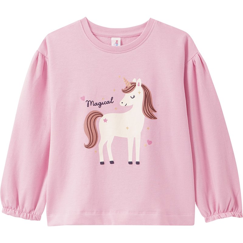 Mädchen Langarmshirt aus leichtem Sweat