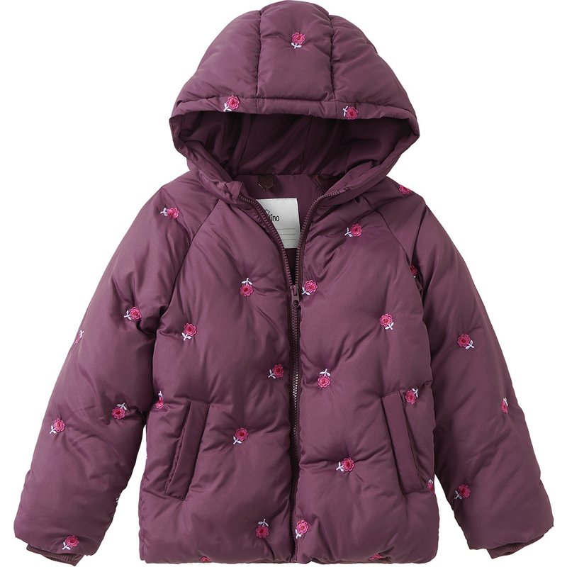 Mädchen Pufferjacke mit Blumen-Motiven