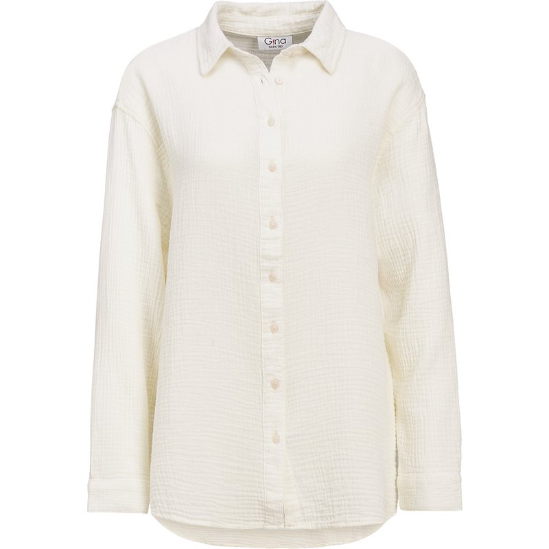 Damen Musselin-Bluse unifarben