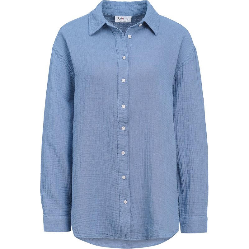 Damen Musselin-Bluse unifarben