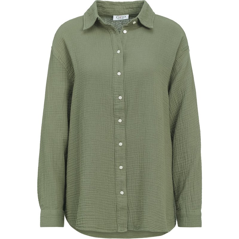Damen Musselin-Bluse unifarben