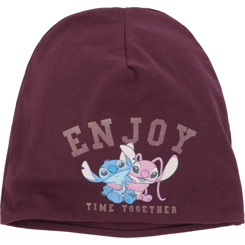 Stitch Beanie mit Glitzer-Print