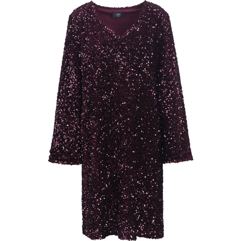 Damen Paillettenkleid mit V-Ausschnitt