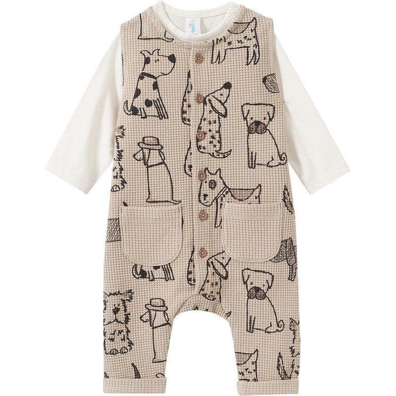 Newborn Set mit Hunde-Allover
