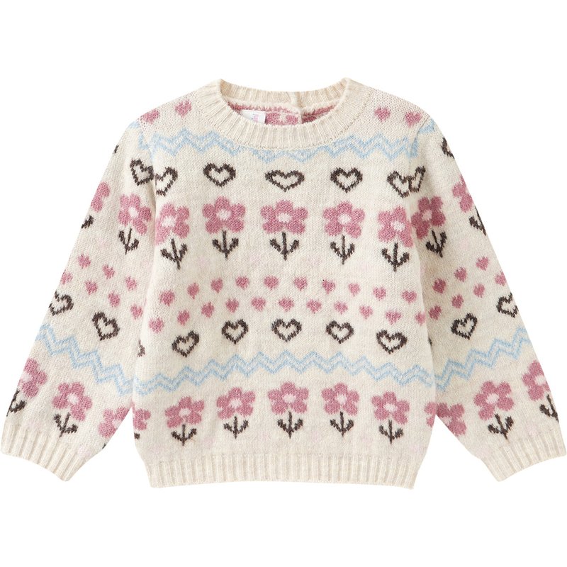 Baby Strickpullover mit Allover-Muster