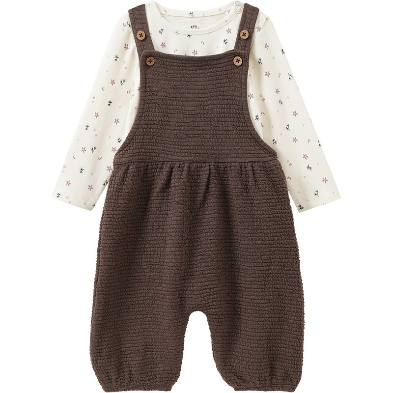 Newborn Set mit Langarmshirt und Latzhose