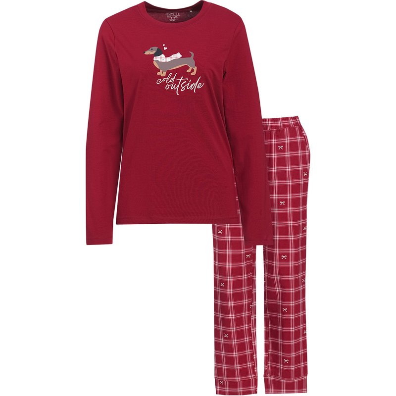 Damen Schlafanzug mit Dackel-Print