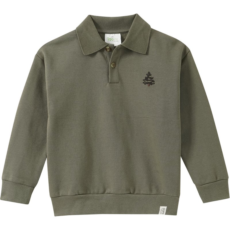 Jungen Polo-Sweatshirt mit kleiner Stickerei