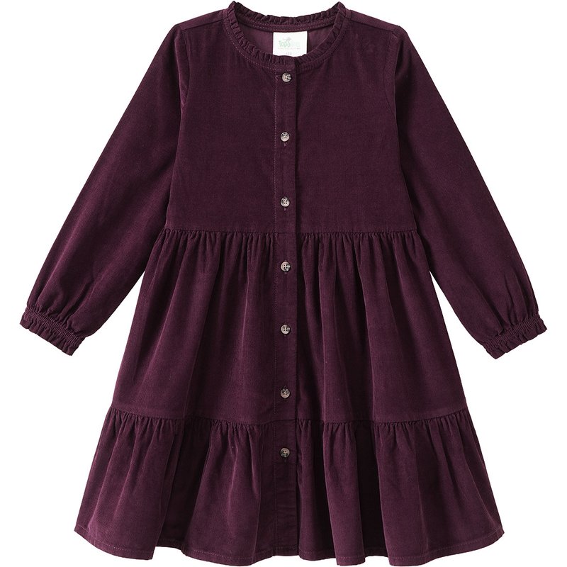 Mädchen Cordkleid mit Rüschen