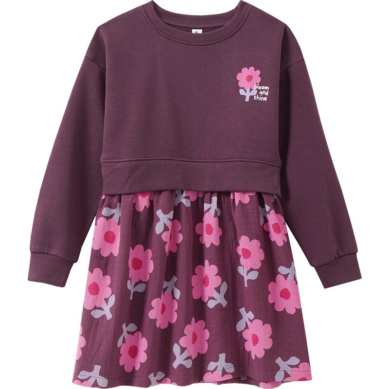 Mädchen Kleid mit angesetztem Rockteil