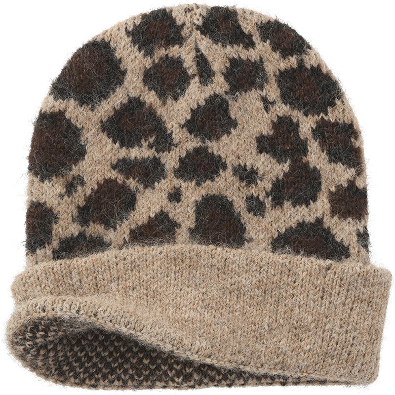 Mädchen Strickmütze im Leo-Look