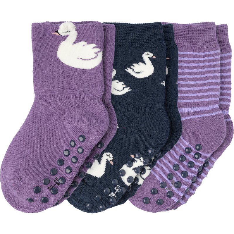 3 Paar Baby Stoppersocken im Dessin-Mix