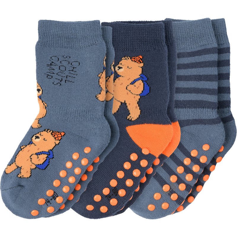 3 Paar Baby Stoppersocken im Dessin-Mix