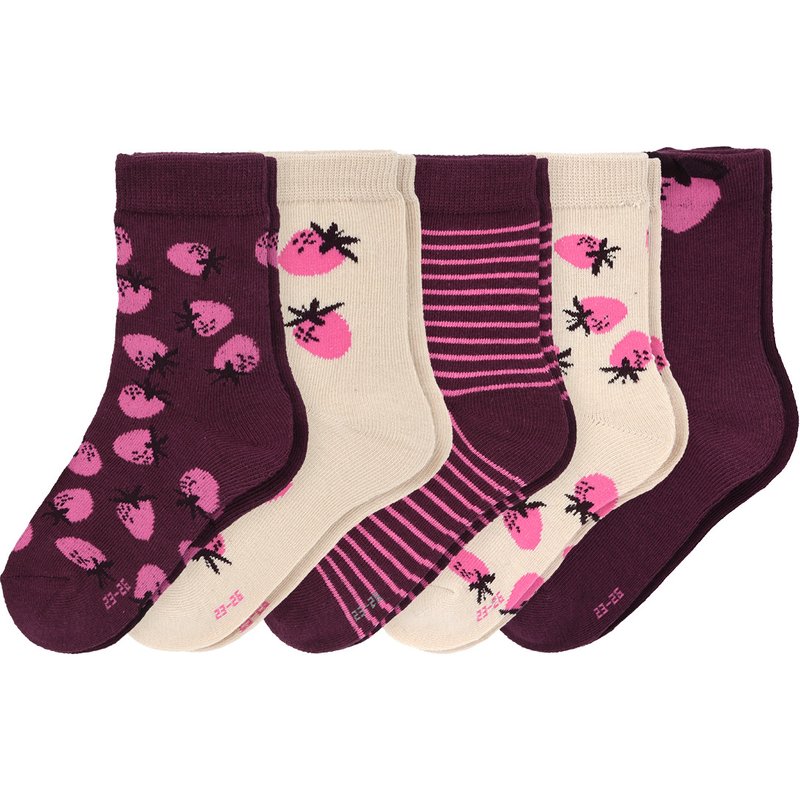 5 Paar Mädchen Socken mit Baumwolle