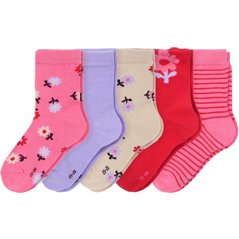 5 Paar Mädchen Socken mit Baumwolle