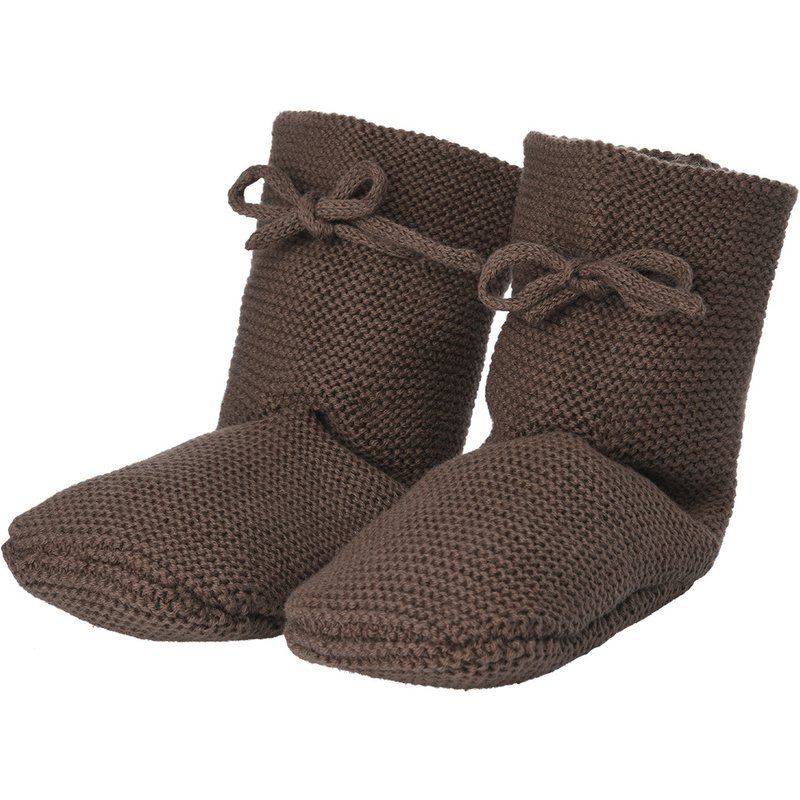 1 Paar Baby Strickschühchen mit Schnürung