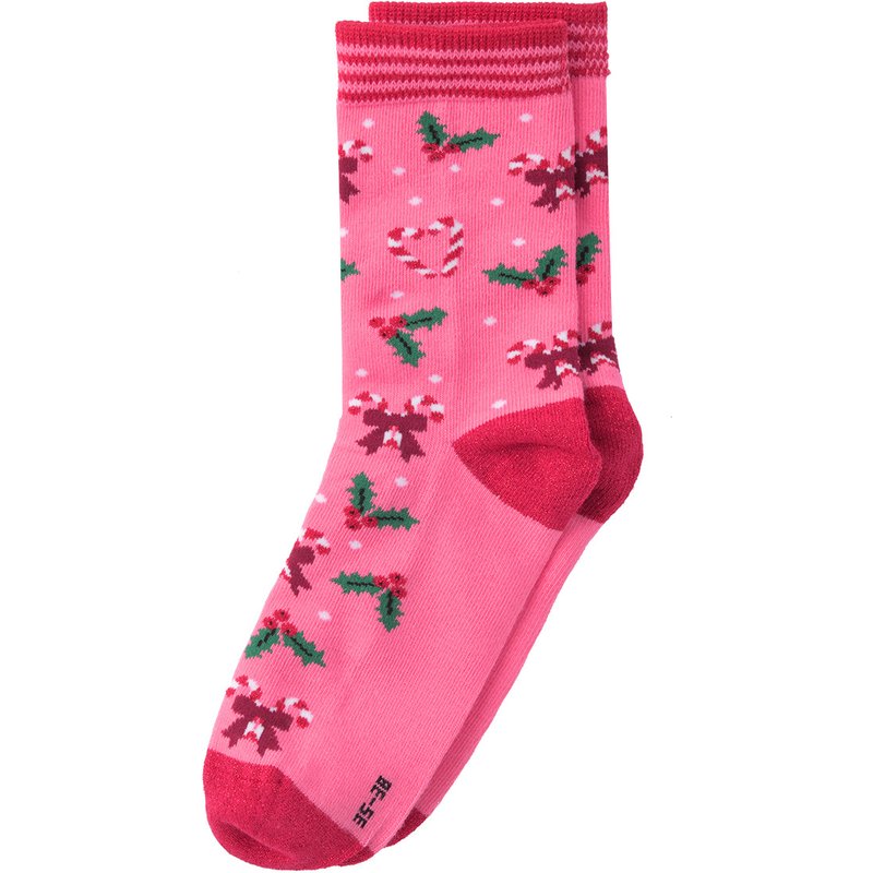 1 Paar Mädchen Weihnachtssocken mit Glitzer