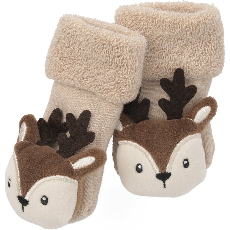 1 Paar Newborn Socken mit Rasseln