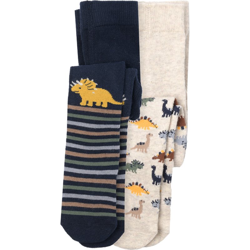 2 Baby Strumpfhosen mit Dino-Motiven